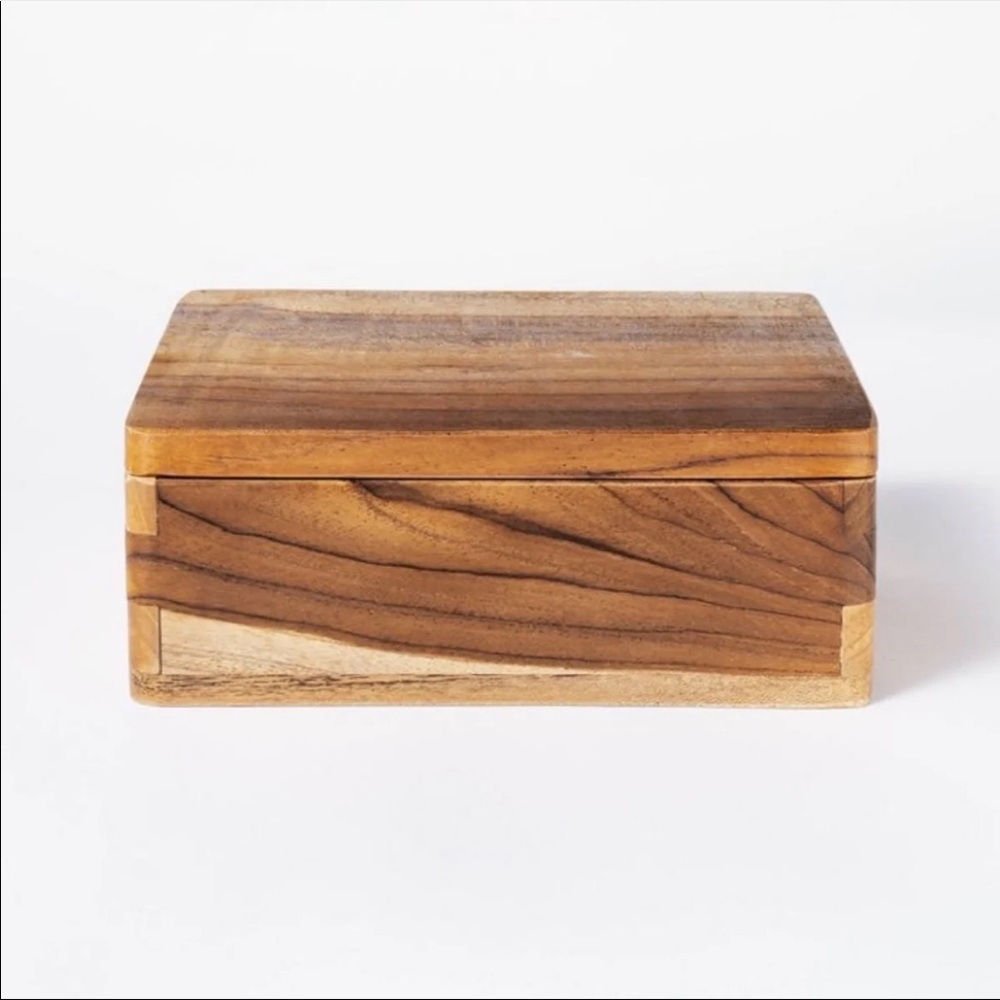 *NEW* 6" x 8" Teak Wood Box Natural - Threshold - Studio McGee